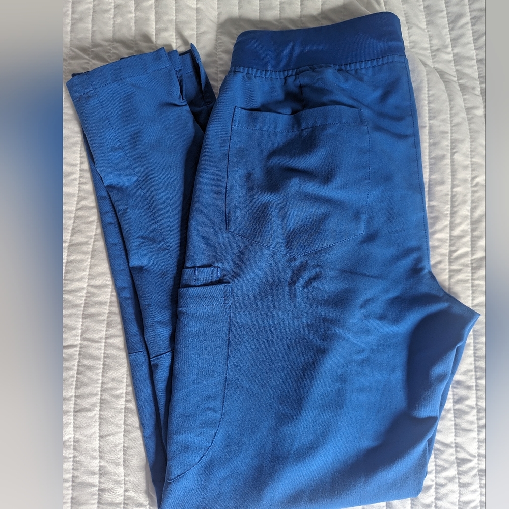 Mandala Scrubs Royal Blue Pants Medium Women's